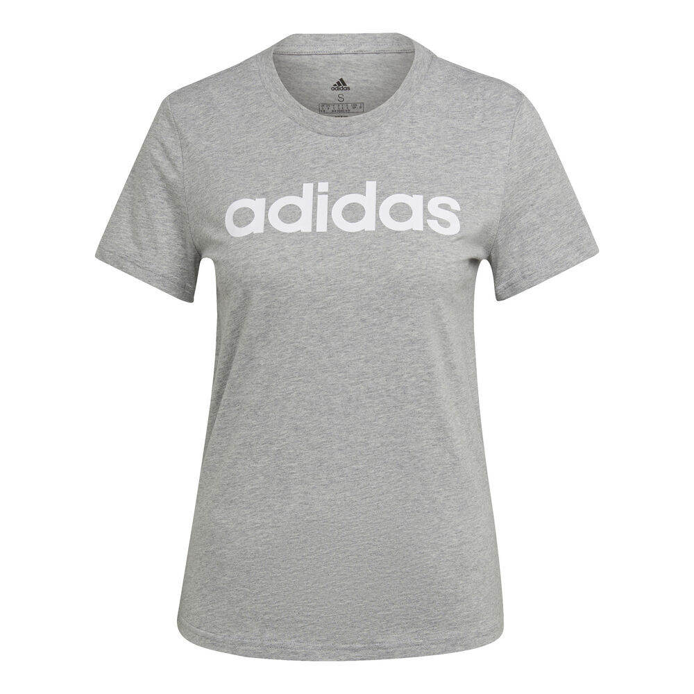 adidas Linear Camiseta De Manga Corta Mujeres-Gris