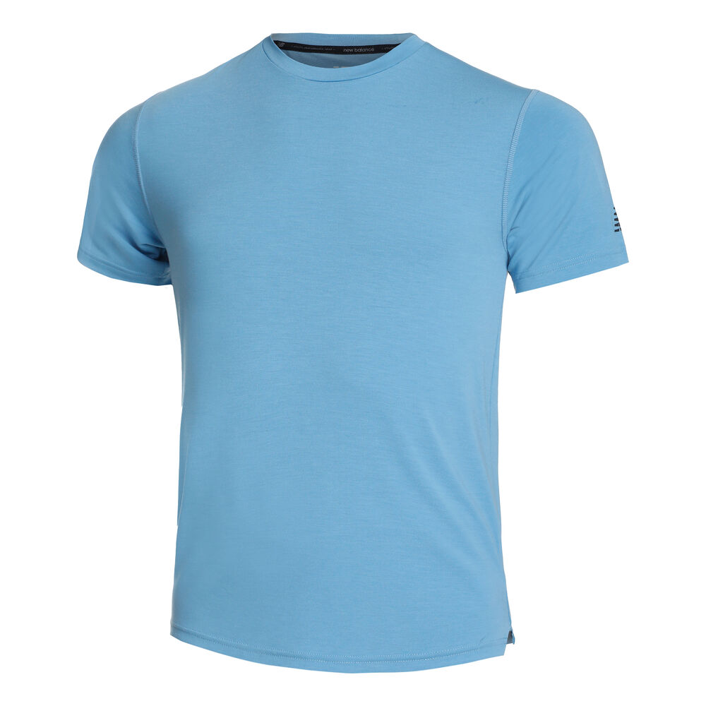 new balance r.w.tech dri release camiseta de manga corta hombres - azul