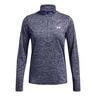 Tech Twist Warmup 1/2 Zip Camiseta De Manga Larga Mujeres-Azul-gris
