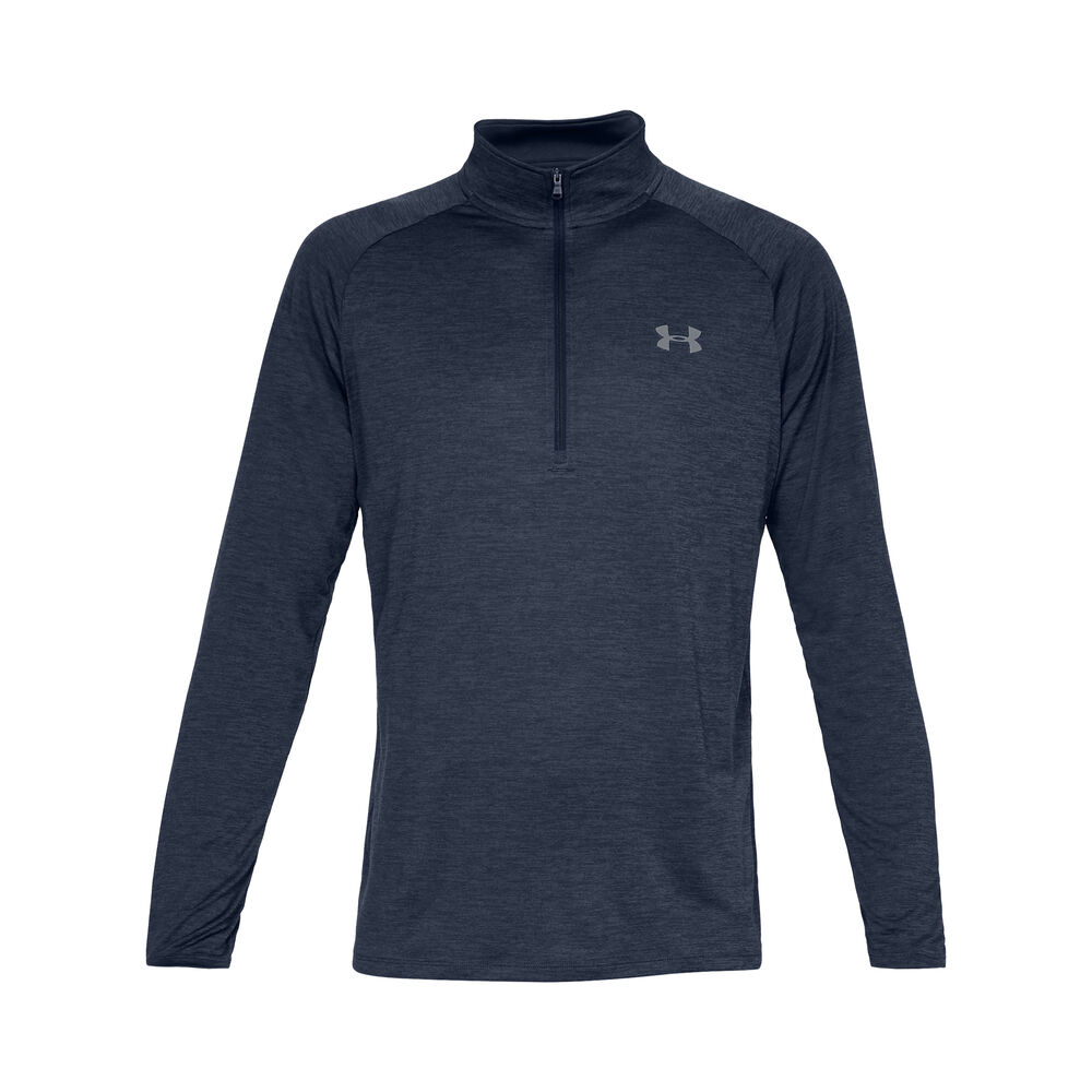 Under Armour Tech 2.0 Half-Zip Camiseta De Manga Larga Hombres - Azul Oscuro, Gris Claro