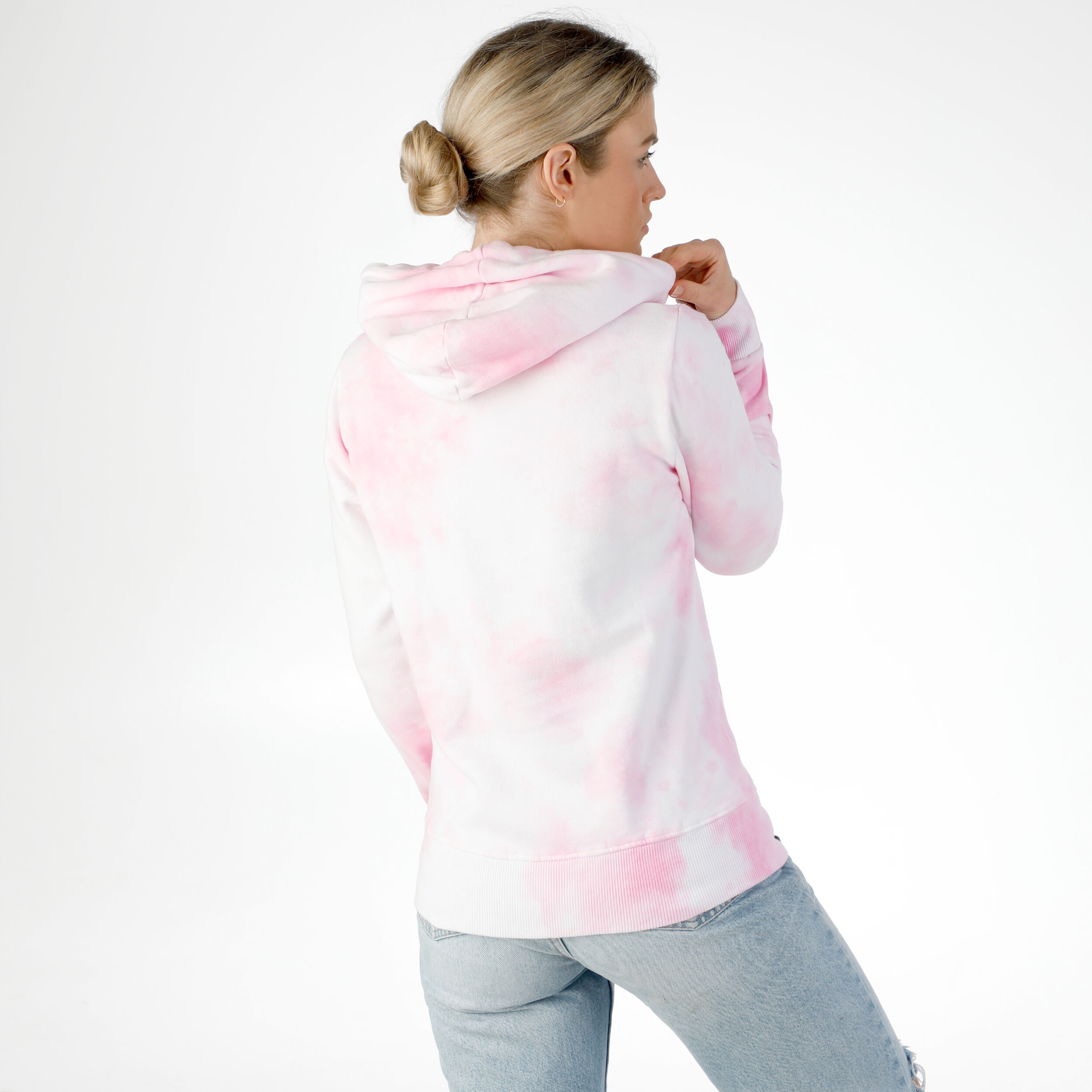 Buy Quiet Please Tie Dye College Sudadera Con Capucha Mujeres Rosa Multicolor online Tennis Point ES