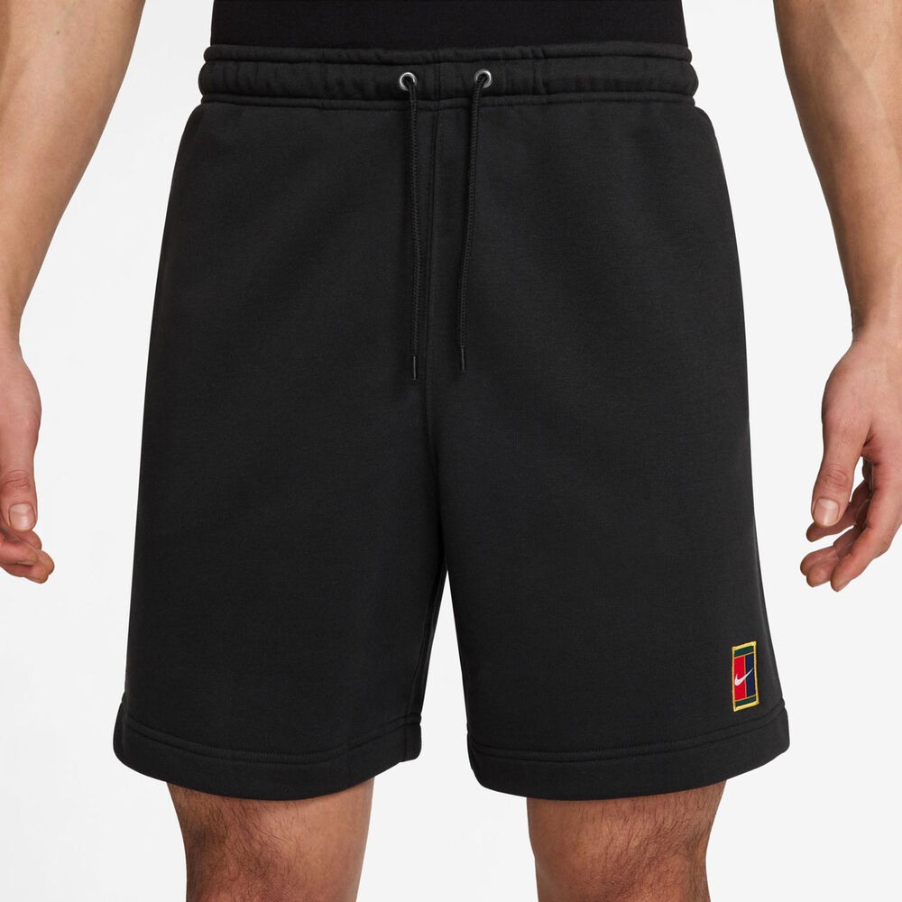Nike Court Dri-Fit Heritage Fleece Shorts Hombres-Negro