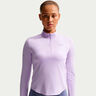 Swift Half-Zip Camiseta de running Mujeres - lila, plateado
