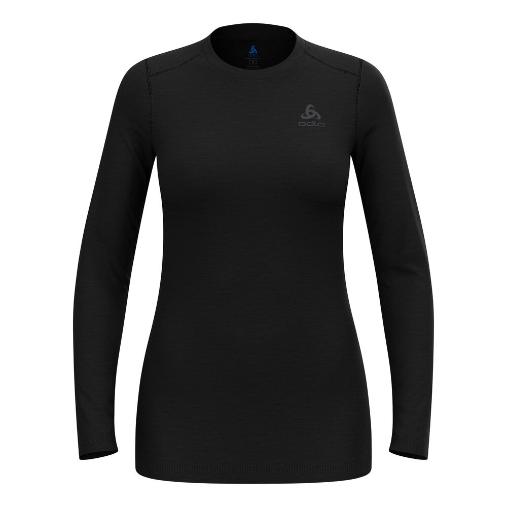 Odlo Merino 160Crew Camiseta De Manga Larga Mujeres-Negro