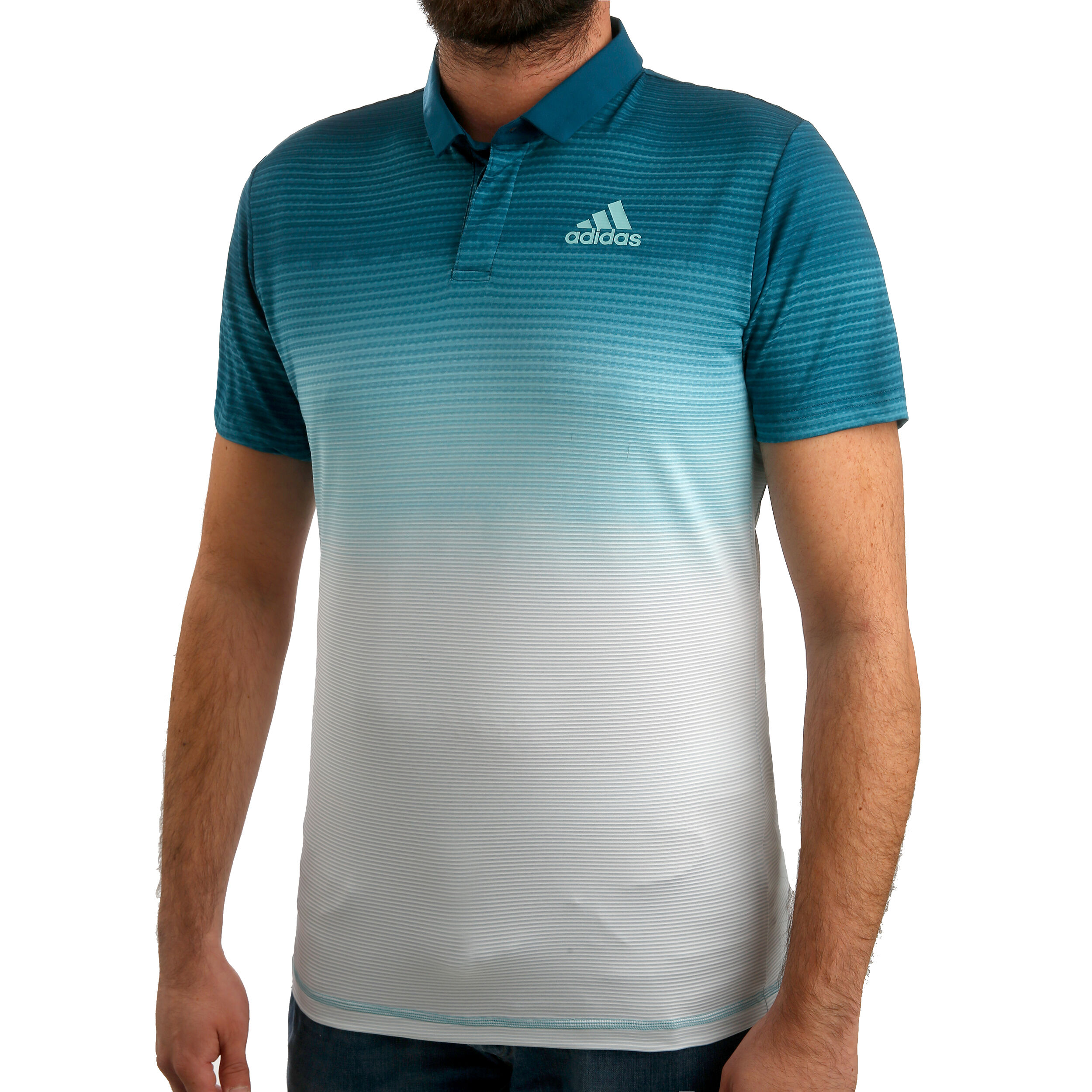 Buy adidas Parley Polo Hombres Blanco Color Petroleo online Tennis Point ES