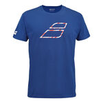Ropa Babolat Babolat Exercise Big Flag Camiseta de manga corta Hombres - azul, 