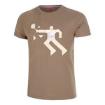 Ropa BIDI BADU BIDI BADU Paris 2025 Chill Camiseta De Manga Corta Hombres-Marrón,Beige