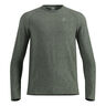 Essential Seamless Crew Neck Camiseta de manga larga Hombres-oliva