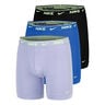 Essential Cotton Stretch Boxer Brief Calzoncillos tipo b&oacute;xer - Pack de 3 Hombres-lila, azul
