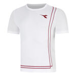 Ropa de tenis Diadora Diadora Match Camiseta de manga corta Hombres-blanco
