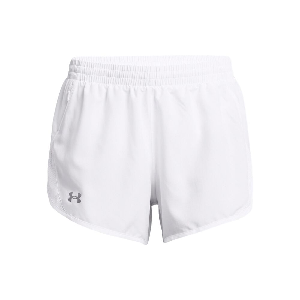 Under Armour Fly By 3in Pantalones Cortos Mujeres - Blanco
