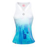 Yaka Tech Camiseta De Tirantes Mujeres-Blanco,Azul Claro