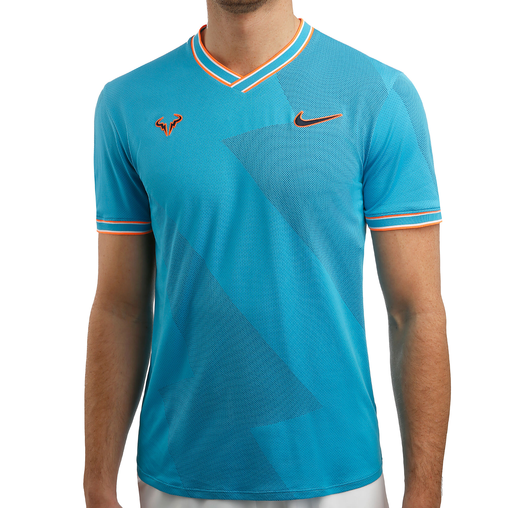 Nike Rafael Nadal Aeroreact Jaquard Camiseta De Manga Corta Azul, Naranja compra online Tennis-Point