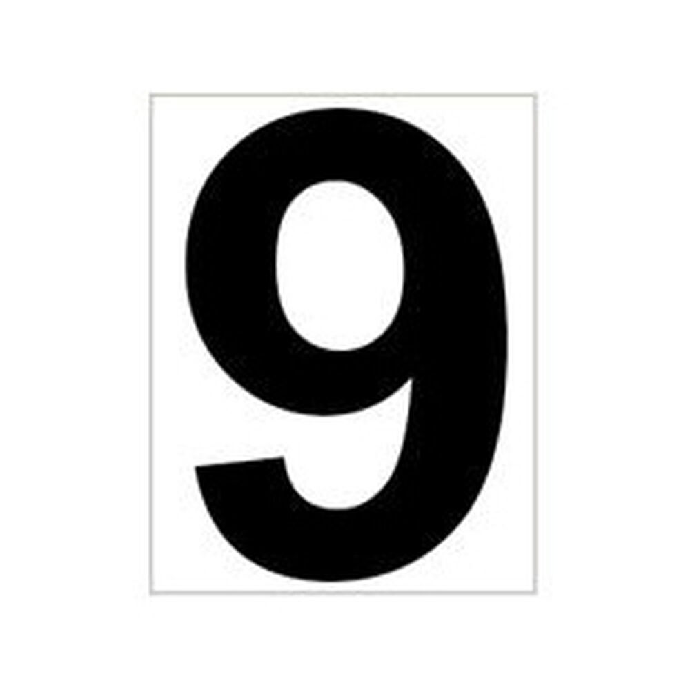 Tegra Platzziffer 9 Schild-Blanco,Negro