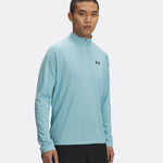 Ropa De Tenis Under Armour Tech Textured 1/2 Zip-GRY Long-Sleeves