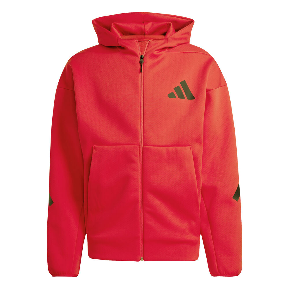 adidas Z.N.E. Full Zip Sudadera con cremallera Hombres - rojo,