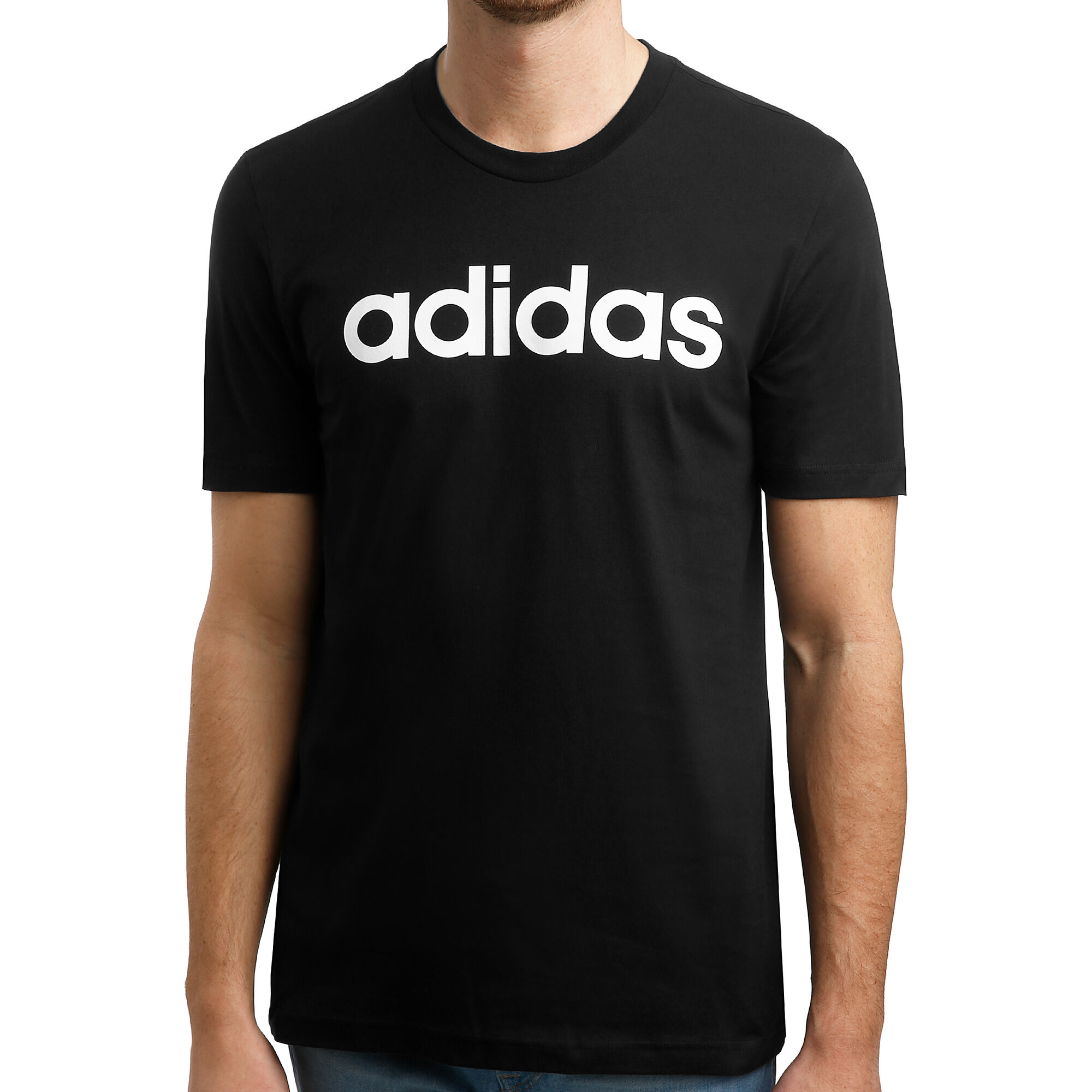 adidas Essentials Camiseta De Manga Corta Hombres - Negro, Blanco compra online |