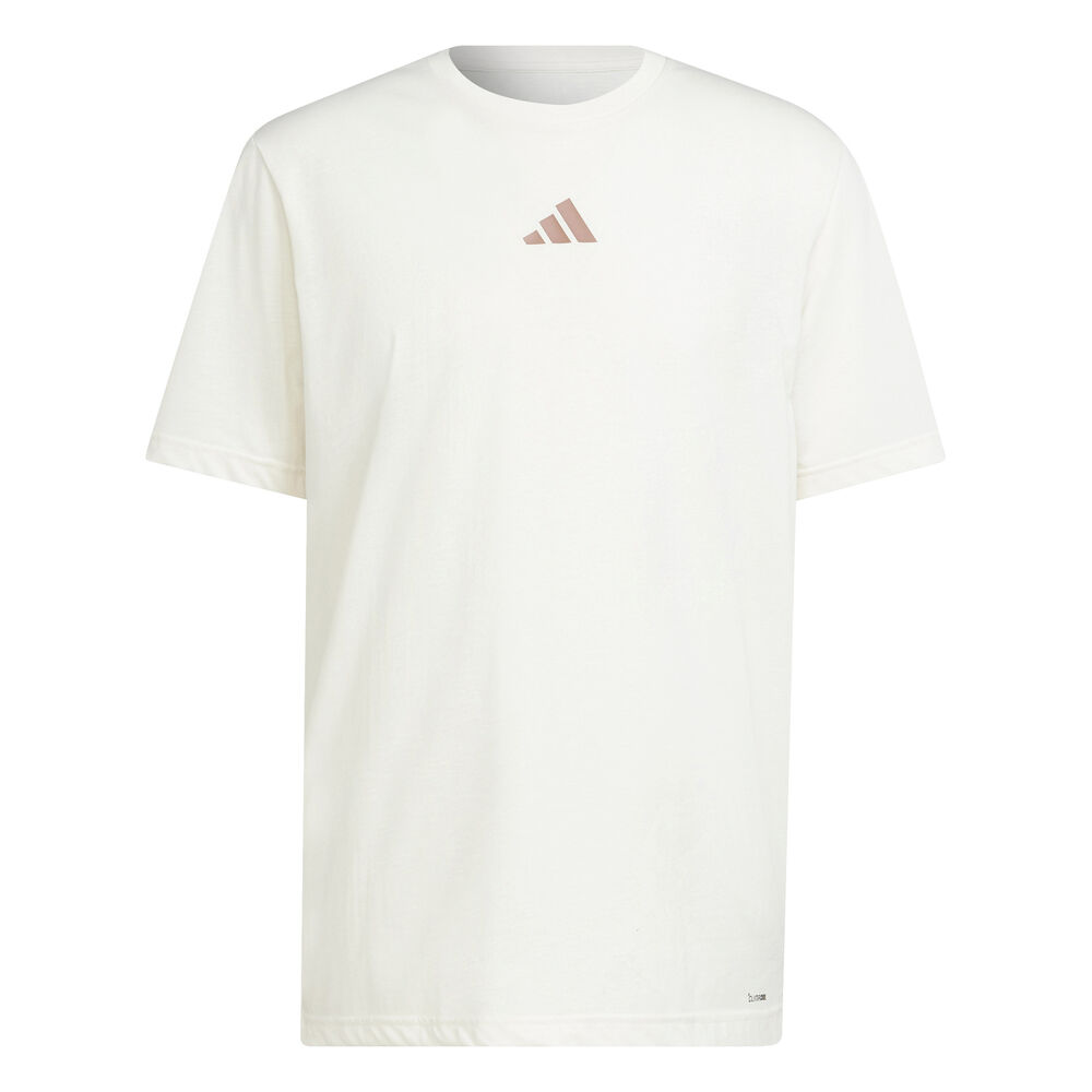 adidas Designed For Training Intense Camiseta De Manga Corta Hombres-Blanco