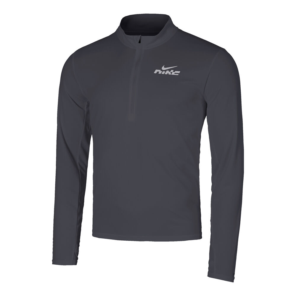 Nike Pacer Flash Half-Zip Camiseta De Running Hombres-Gris Oscuro