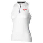 Ropa de tenis Mizuno Mizuno Daybreakers Printed Camiseta De Tirantes Mujeres-Blanco,Azul Claro