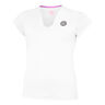 Crew V-Neck Camiseta De Manga Corta Mujeres-Blanco