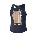Ropa Tennis-Point Tennis-Point Glitter Court Camiseta de tirantes Chicas - azul oscuro, beige