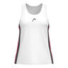 Club 25 Tech Camiseta De Tirantes Mujeres-Blanco,Rojo