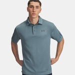 Ropa de tenis Under Armour Under Armour Tech Polo Hombres-azul-gris