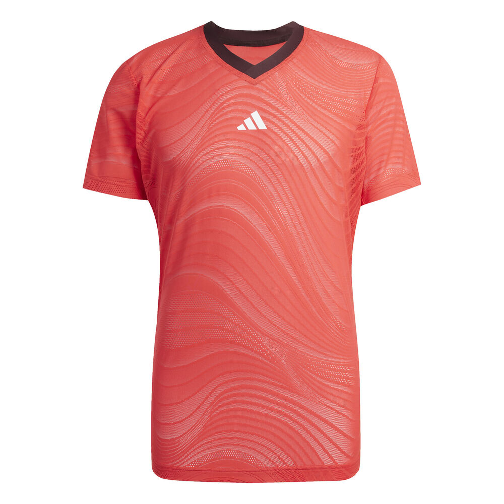 adidas Freelift Mesh Pro Camiseta De Manga Corta Hombres-Rojo