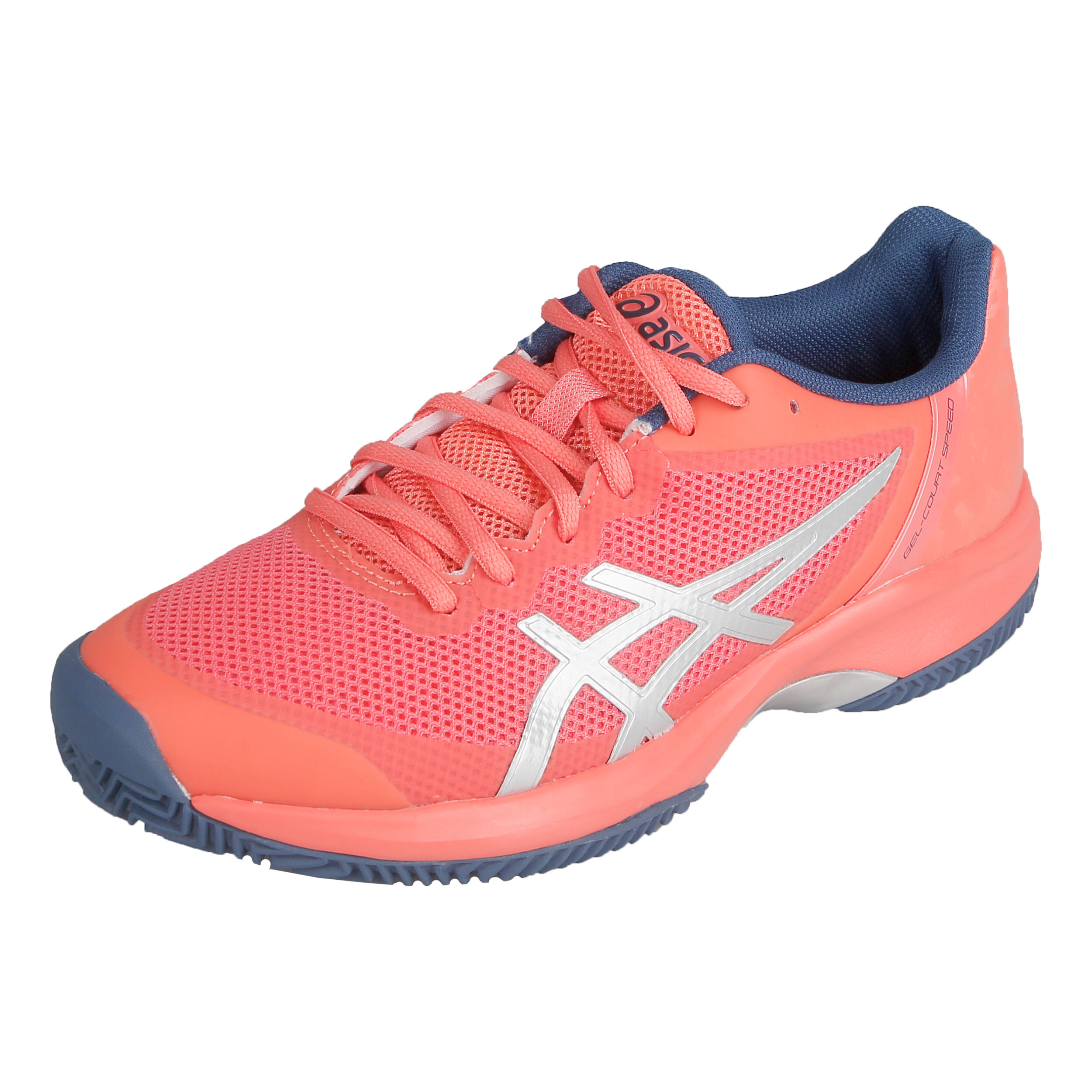 Buy ASICS Gel Court Speed Clay Zapatilla Tierra Batida Mujeres Coral Azul Oscuro online Tennis Point ES