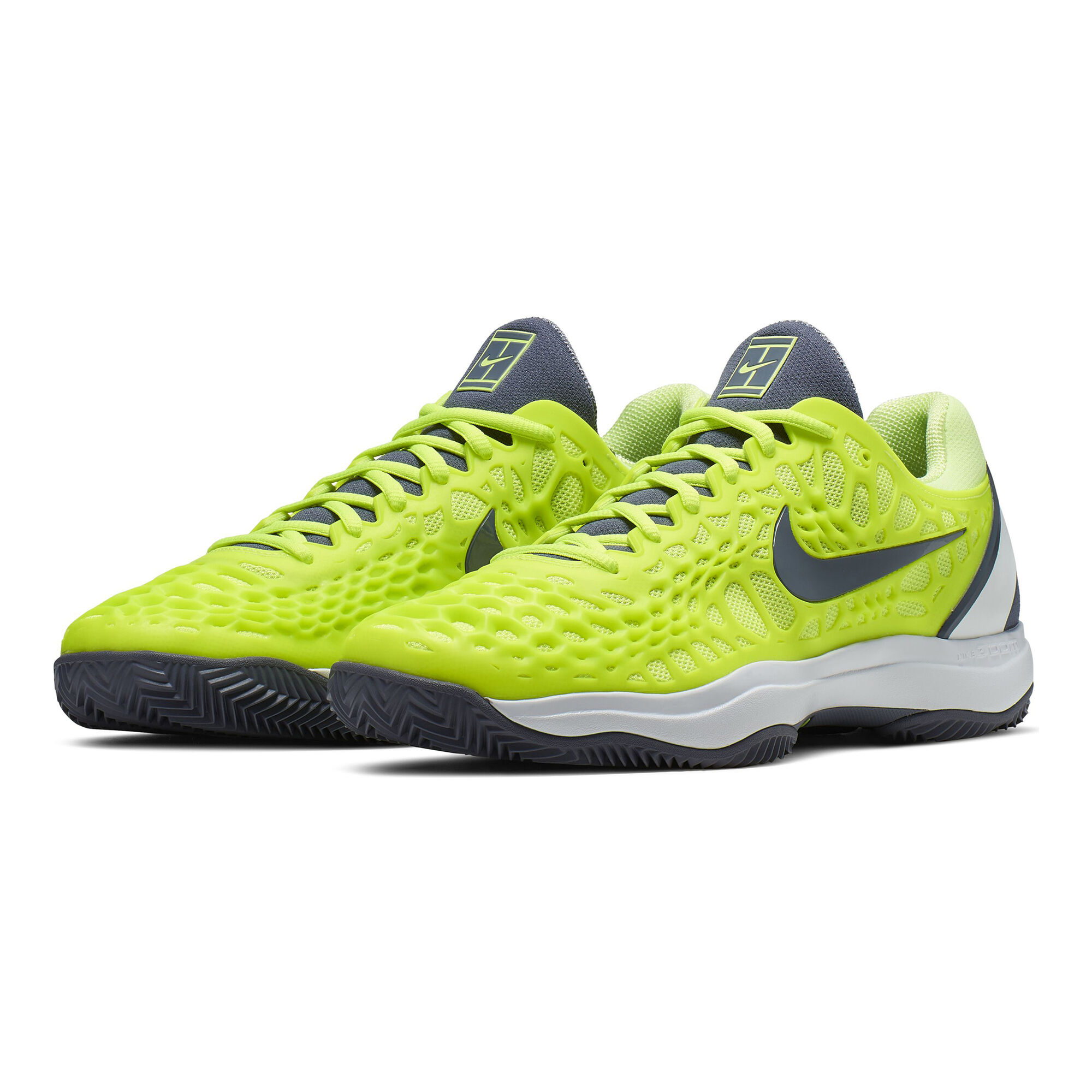 Nike Zoom Cage 3 Zapatilla Tierra Batida Hombres - Amarillo Limón, Gris Oscuro compra online | Tennis-Point