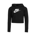 Ropa Nike Nike French Terry Club Cropped Sudadera con capucha Chicas - negro, blanco