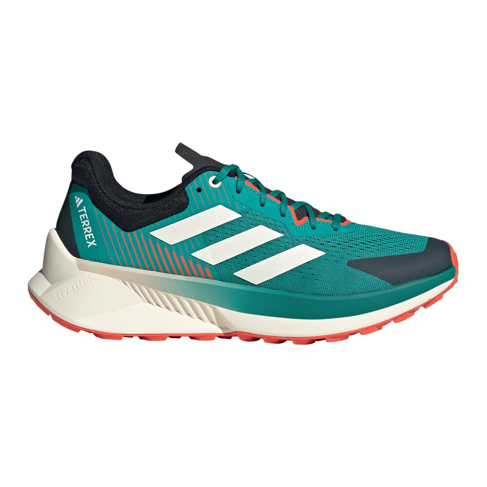 adidas Terrex Soulstride Flow Zapatilla Trail Hombres-Verde,Crema