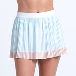 Ropa Lucky in Love Lucky in Love Woven Strokes Pleated Falda Mujeres - azul claro, albaricoque