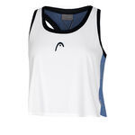 Ropa HEAD HEAD Play Crop Camiseta De Tirantes Mujeres-Blanco,Azul-gris