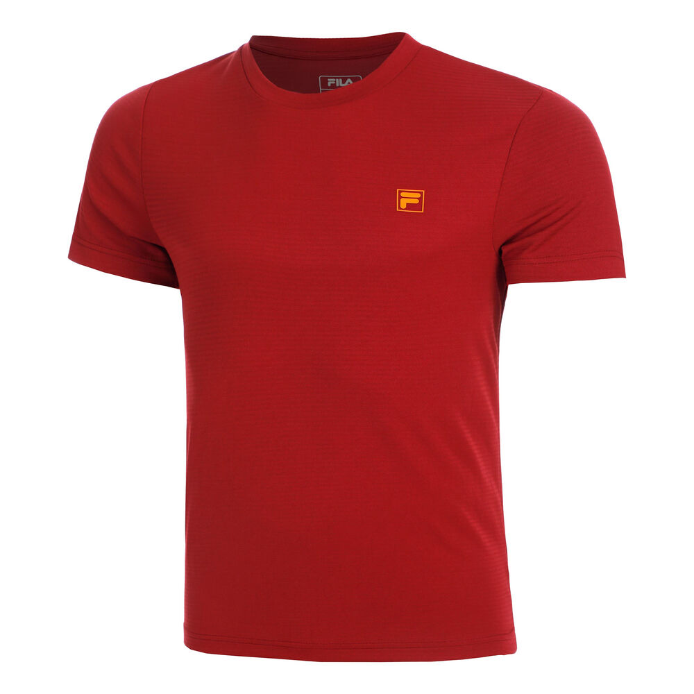 Fila Tristan Camiseta De Manga Corta Hombres-Rojo Oscuro