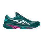 Zapatillas de tenis ASICS ASICS Solution Speed FF 4 Zapatilla tierra batida Hombres-color petr&oacute;leo, rosa