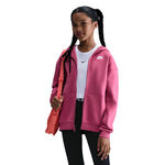 Ropa Nike Nike Club Fleece Oversized Full-Zip Sudadera Con Cremallera Chicas-Berry