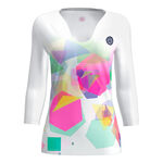 Ropa BIDI BADU BIDI BADU Kaleido V-Neck Camiseta De Manga Larga Mujeres-Multicolor