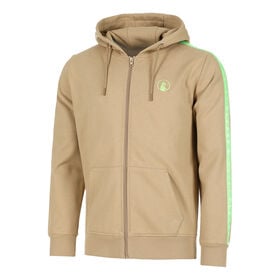Imagen de Wild Taped Zip Sudadera Con Cremallera Hombres-Beige,Verde Neón