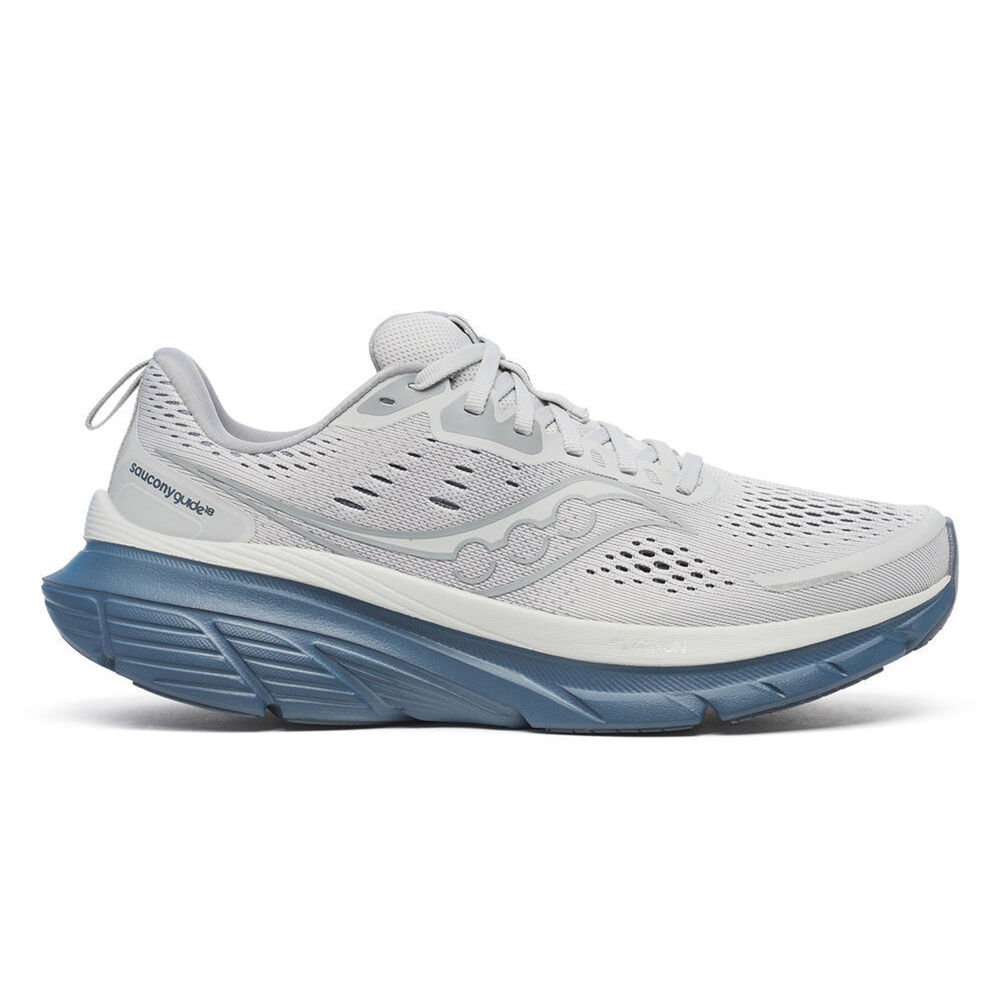 Saucony Guide 18 Zapatilla De Estabilidad Hombres - Gris Claro, Azul-gris