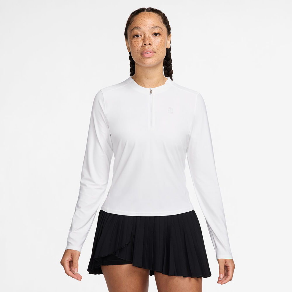 Nike Court Dri-Fit Advantage Camiseta De Manga Larga Mujeres-Blanco,Blanco