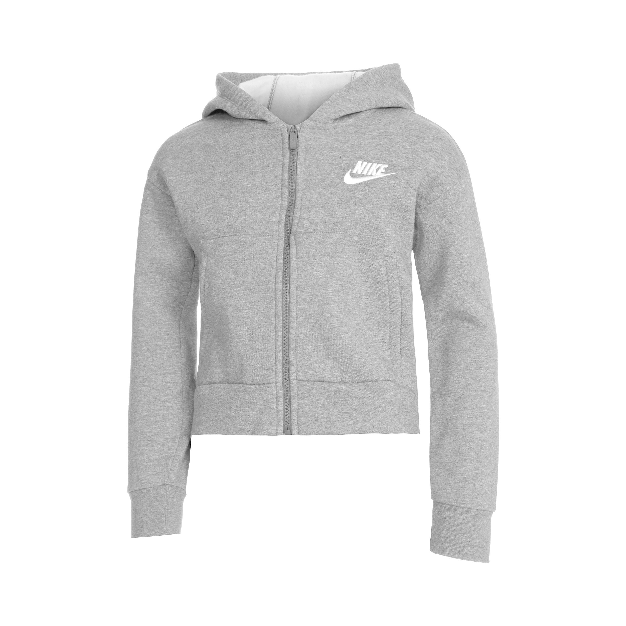 sudadera con cremallera gris nike