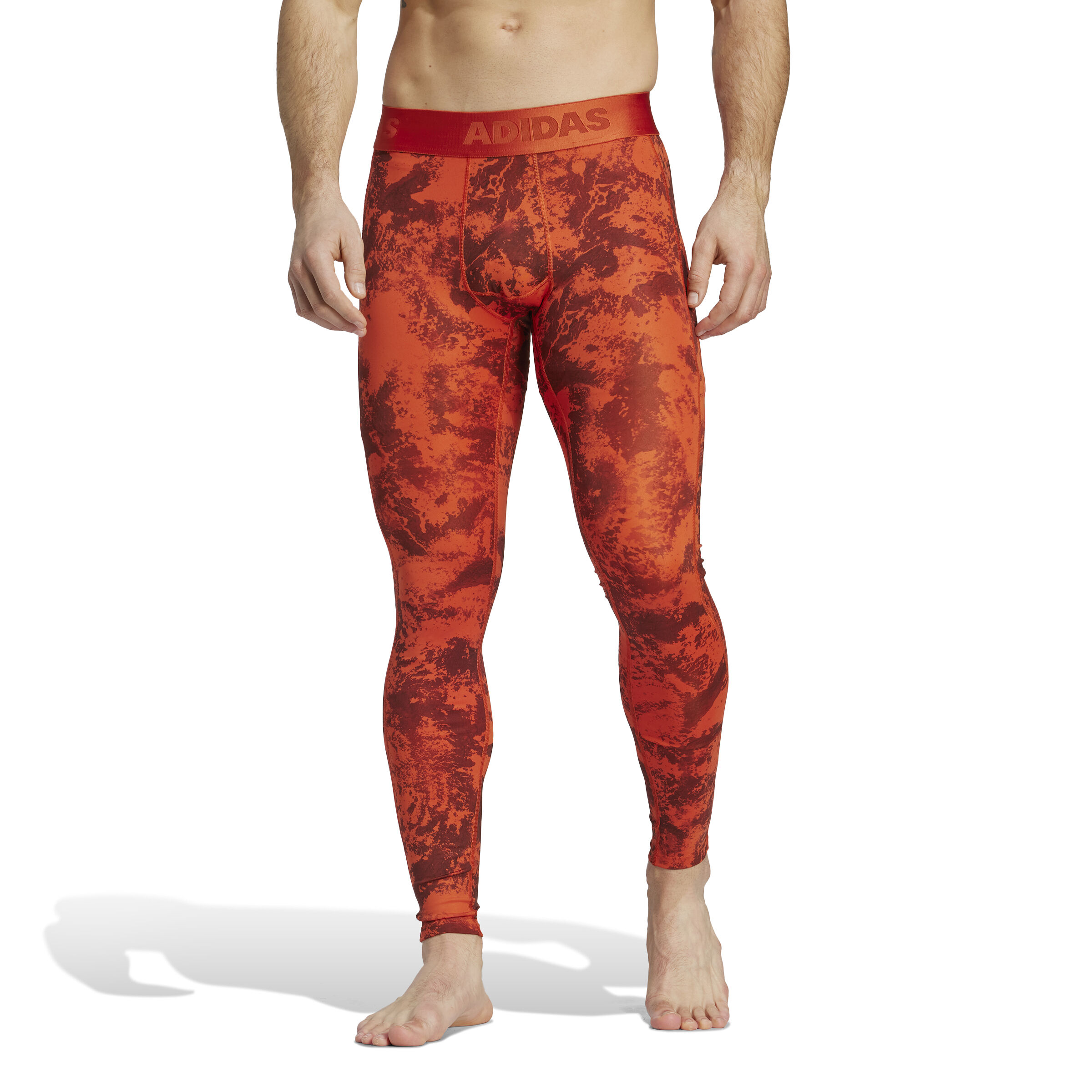 Paris Tech Fit Malla Hombres Naranja Rojo