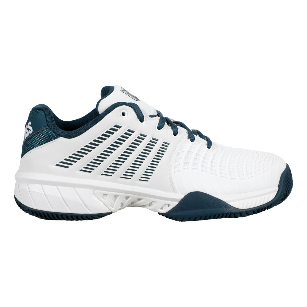 K-Swiss Express Light 3 Zapatilla Tierra Batida Hombres-Blanco,Gris Claro