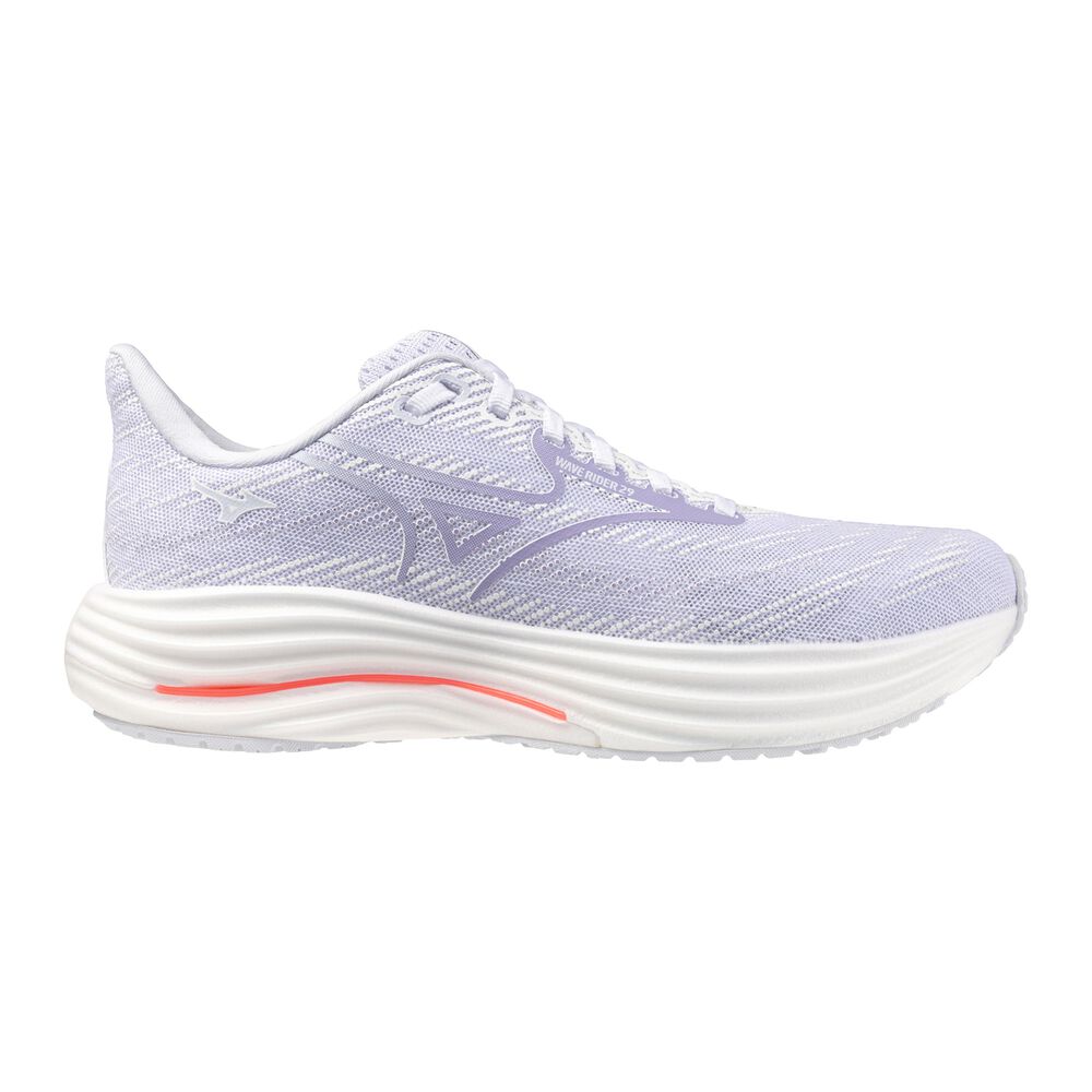 Mizuno Wave Rider 29 Zapatilla Neutral Mujeres - Morado, Blanco