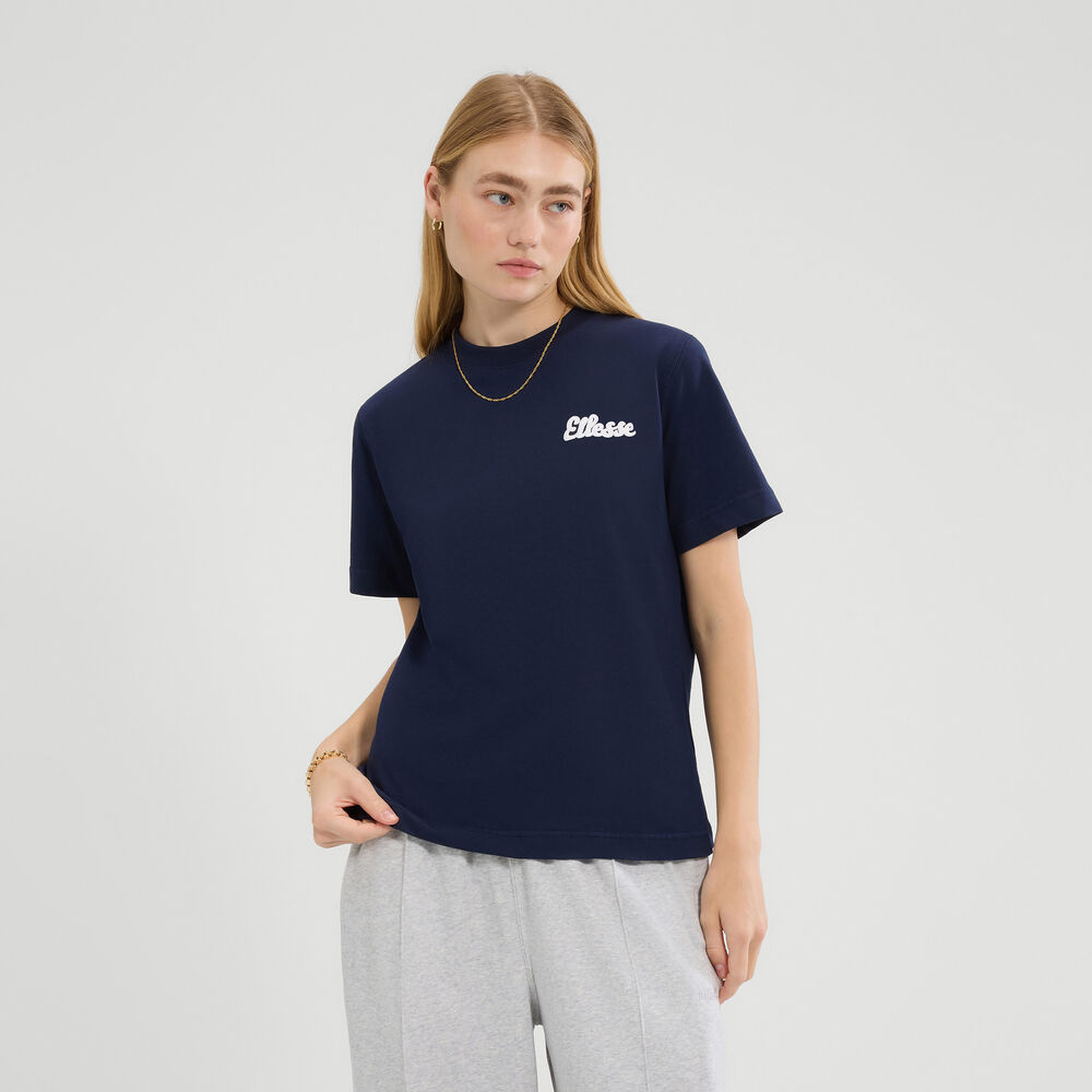 Ellesse Soffio Camiseta De Manga Corta Mujeres - Azul Oscuro, Blanco