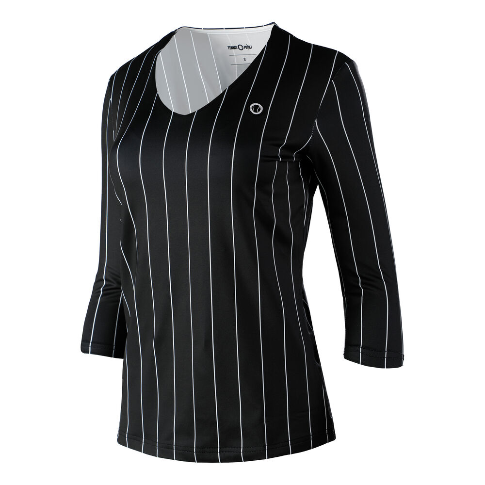 Tennis-Point Stripes Camiseta De Manga Larga Edición Especial Mujeres - Negro, Blanco