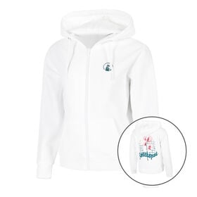 Imagen de Create Flower Zip Sudadera Con Cremallera Mujeres-Blanco,Multicolor