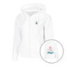 Create Flower Zip Sudadera Con Cremallera Mujeres-Blanco,Multicolor